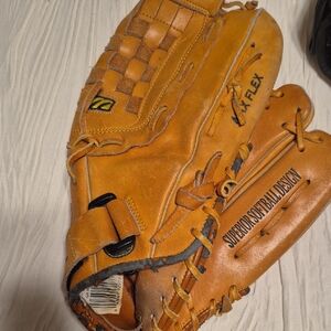 Brown Baseball Glove with Black Accents